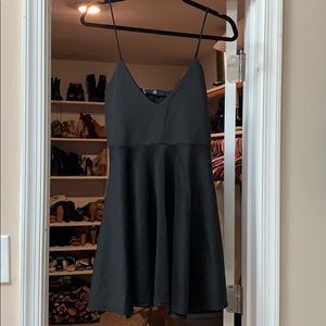 Misguided Black Strappy Skater Dress